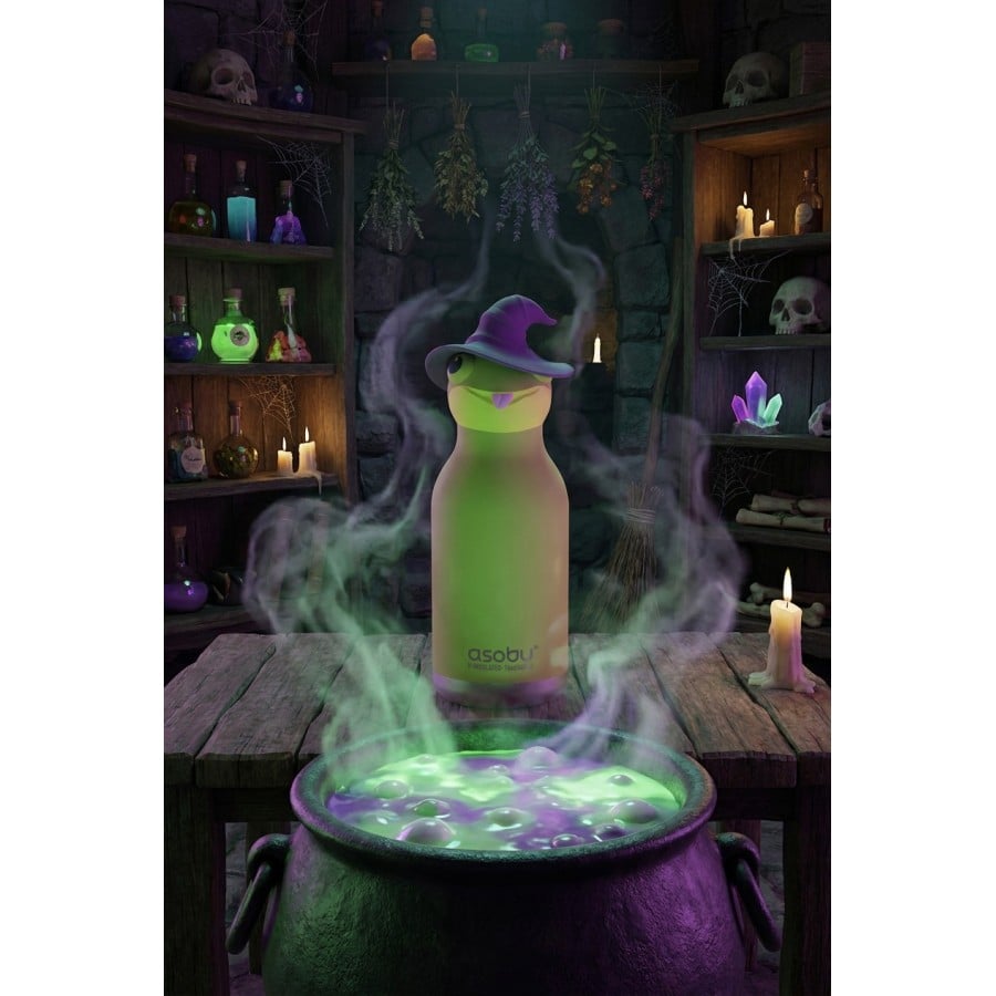 Παιδικό Μπουκάλι Θερμός με Καλαμάκι 460ml ASOBU Spookie Witch