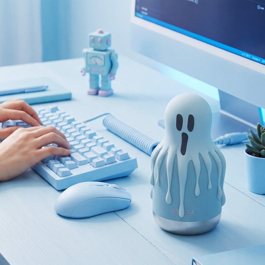 Παιδικό Μπουκάλι Θερμός με Καλαμάκι 660ml ASOBU Maxi Spookie Ghost