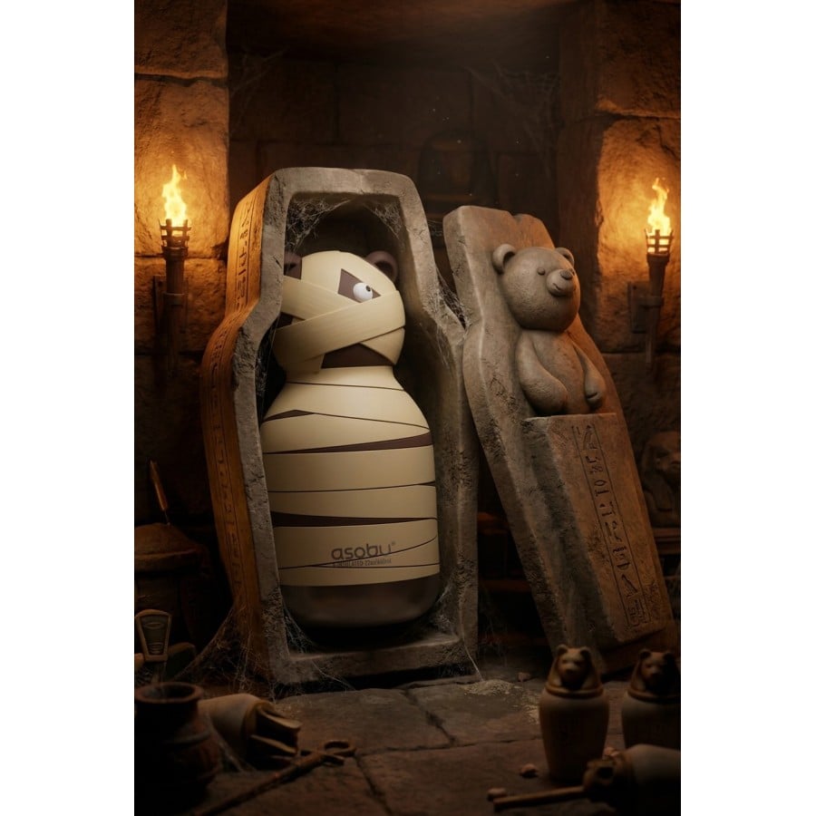 Παιδικό Μπουκάλι Θερμός με Καλαμάκι 660ml ASOBU Maxi Spookie Mummified Bear