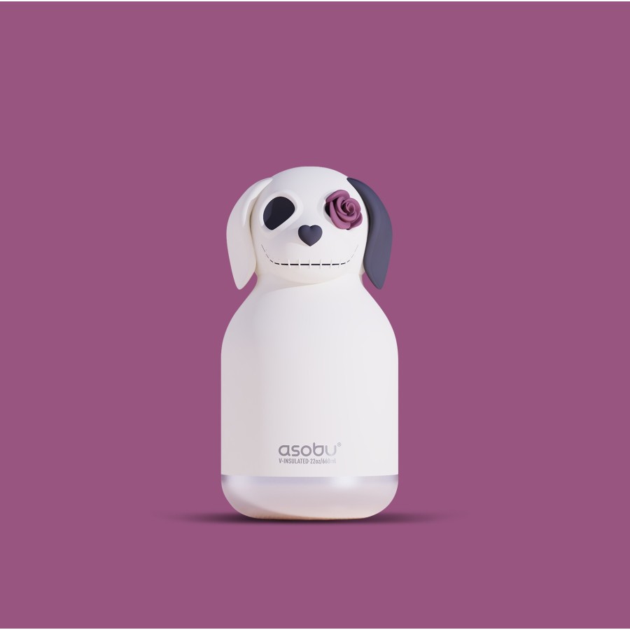Παιδικό Μπουκάλι Θερμός με Καλαμάκι 660ml ASOBU Maxi Spookie Undead Dog