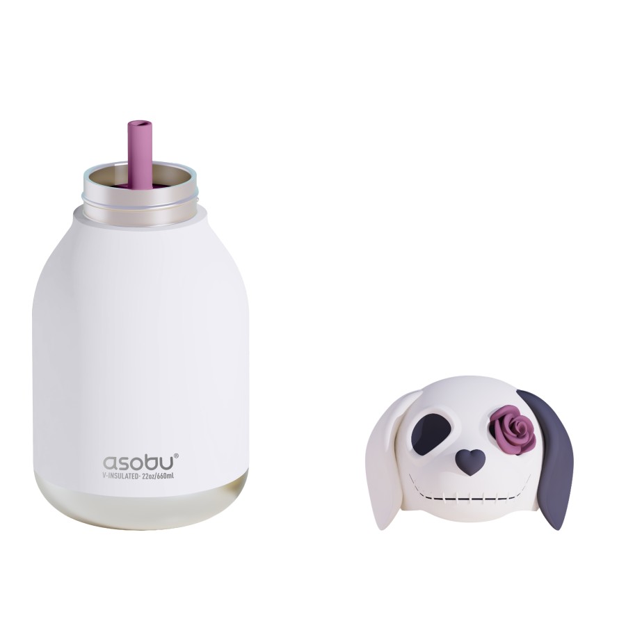 Παιδικό Μπουκάλι Θερμός με Καλαμάκι 660ml ASOBU Maxi Spookie Undead Dog
