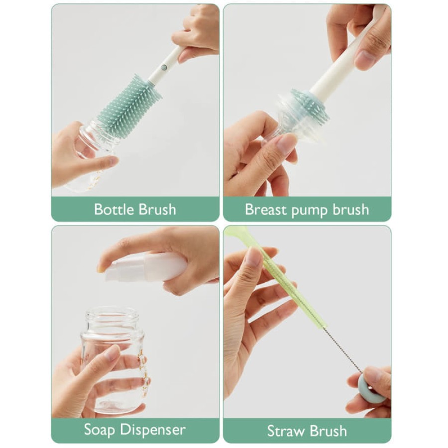 Momcozy 7-in-1 Portable Bottle Cleaning Brush Set – Σετ Καθαρισμού Μπιμπερό