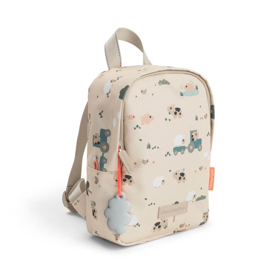 Παιδικό Μικρό Σακίδιο Πλάτης Backpack Done by Deer Tiny Farm Μπεζ 4L