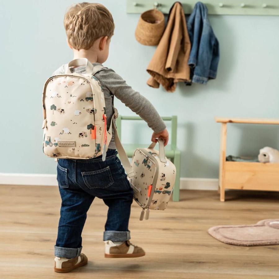 Παιδικό Μικρό Σακίδιο Πλάτης Backpack Done by Deer Tiny Farm Μπεζ 4L