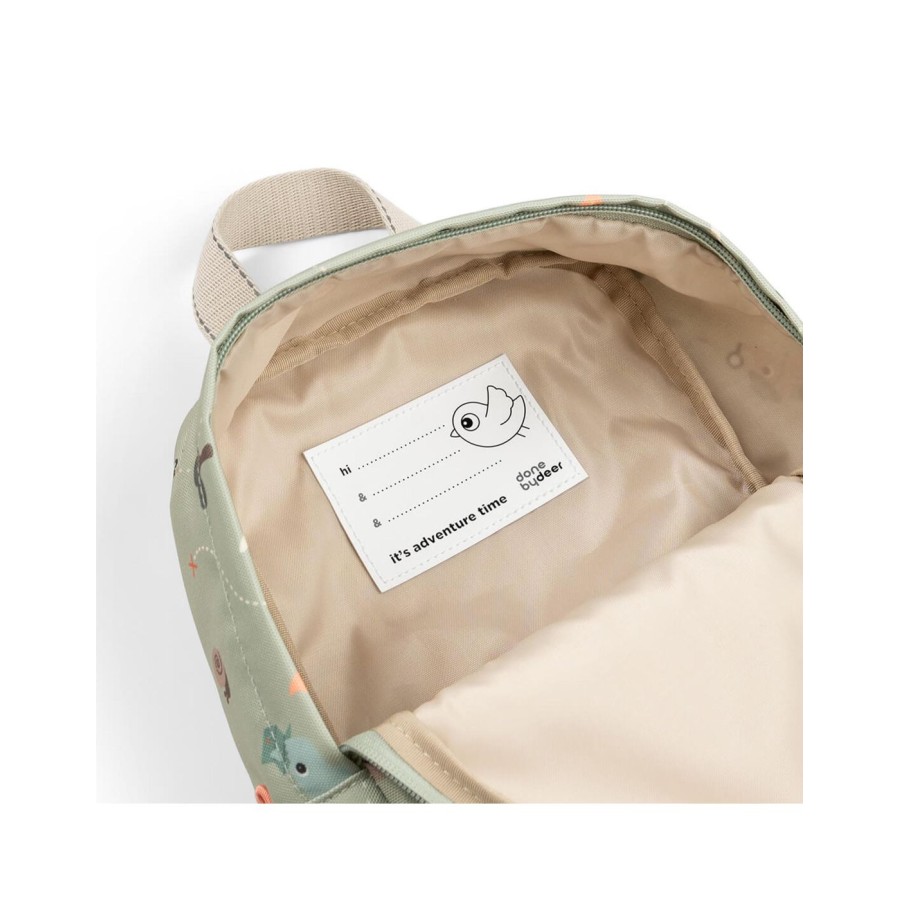 Παιδικό Μικρό Σακίδιο Πλάτης Backpack Done by Deer Tiny Trails Πράσινο 4L