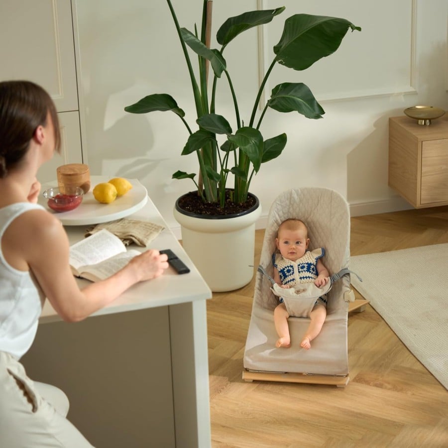 Ρηλάξ Μωρού Kinderkraft MIMI Wood Beige