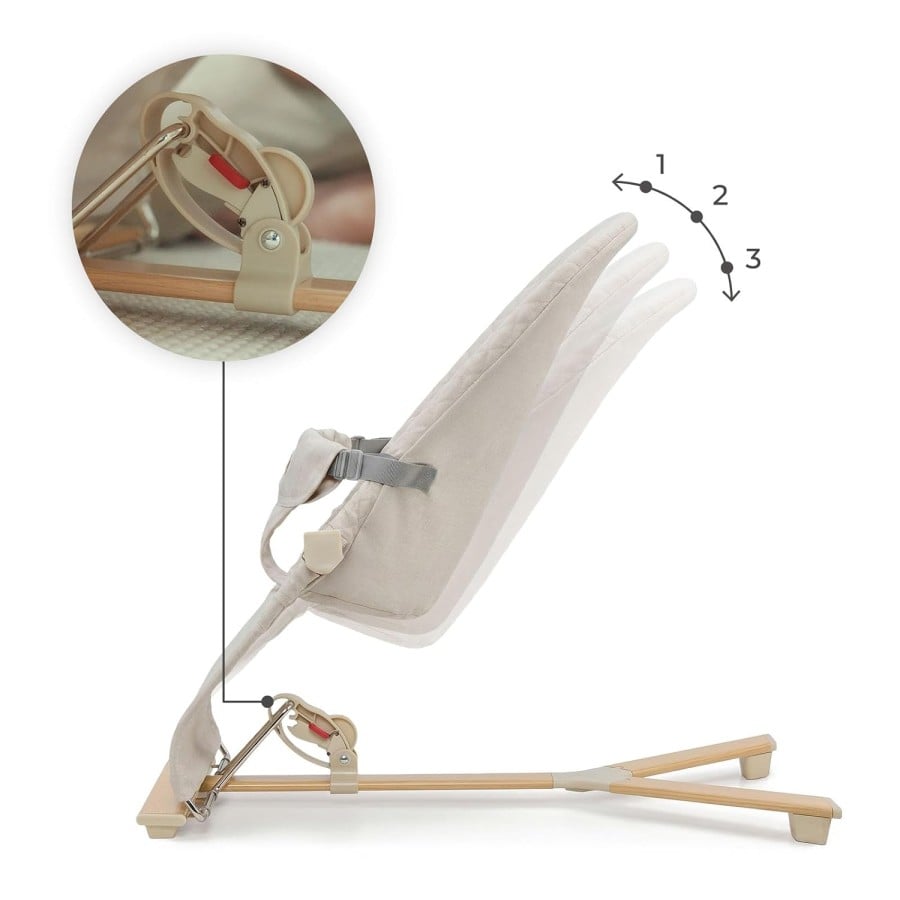Ρηλάξ Μωρού Kinderkraft MIMI Wood Beige