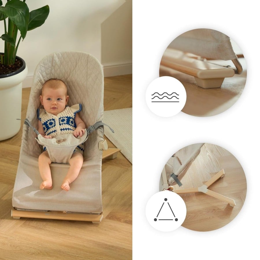Ρηλάξ Μωρού Kinderkraft MIMI Wood Beige