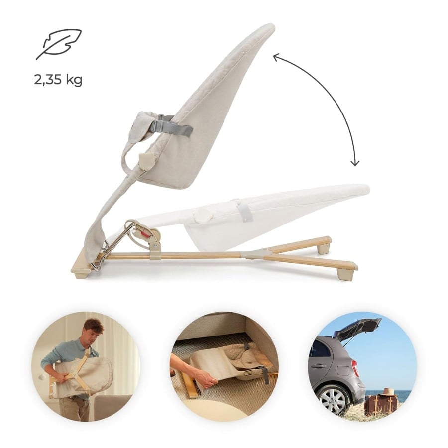 Ρηλάξ Μωρού Kinderkraft MIMI Wood Beige