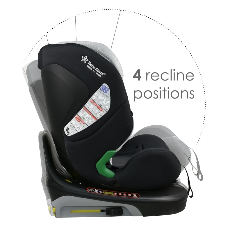Bebe Stars Nobile i-Size 360° Κάθισμα Αυτοκινήτου 40–150 cm ISOFIX Black