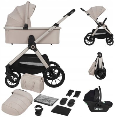 Lionelo Layla 3 σε 1 Καρότσι Βρεφικό έως 22kg Beige Sand