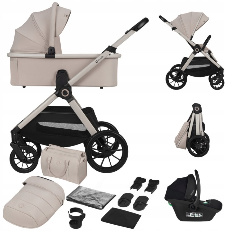 Lionelo Layla 3 σε 1 Καρότσι Βρεφικό έως 22kg Beige Sand