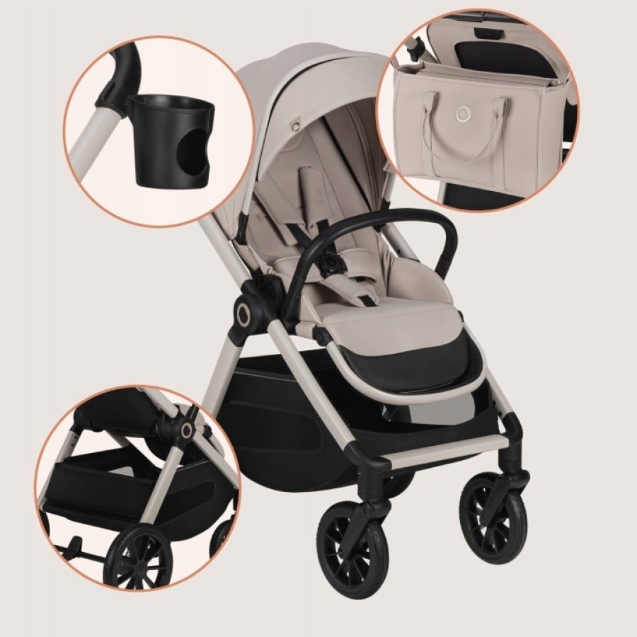 Lionelo Layla 3 σε 1 Καρότσι Βρεφικό έως 22kg Beige Sand