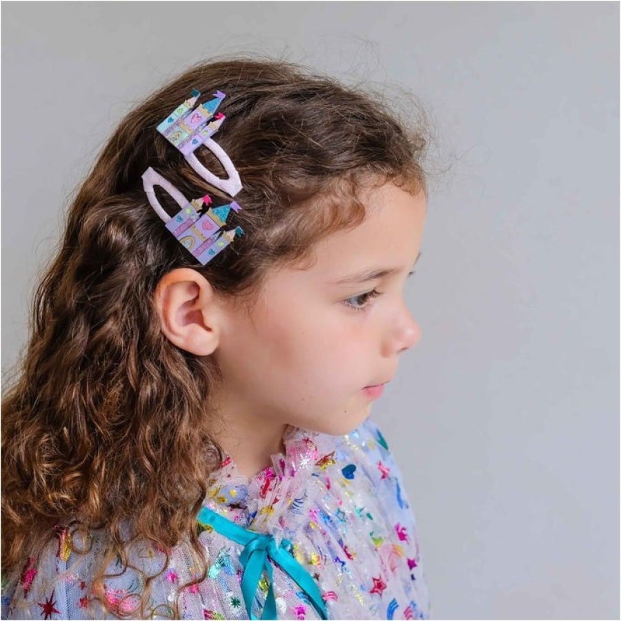 Παιδικά Κοκαλάκια Μαλλιών Mimi & Lula Rainbow Castle Hair Clips 2τμχ.