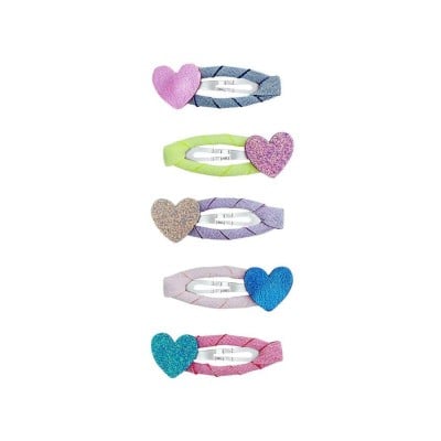 Παιδικά Κοκαλάκια Μαλλιών Mimi & Lula Happy Heart Mini Hair Clips 5τμχ.