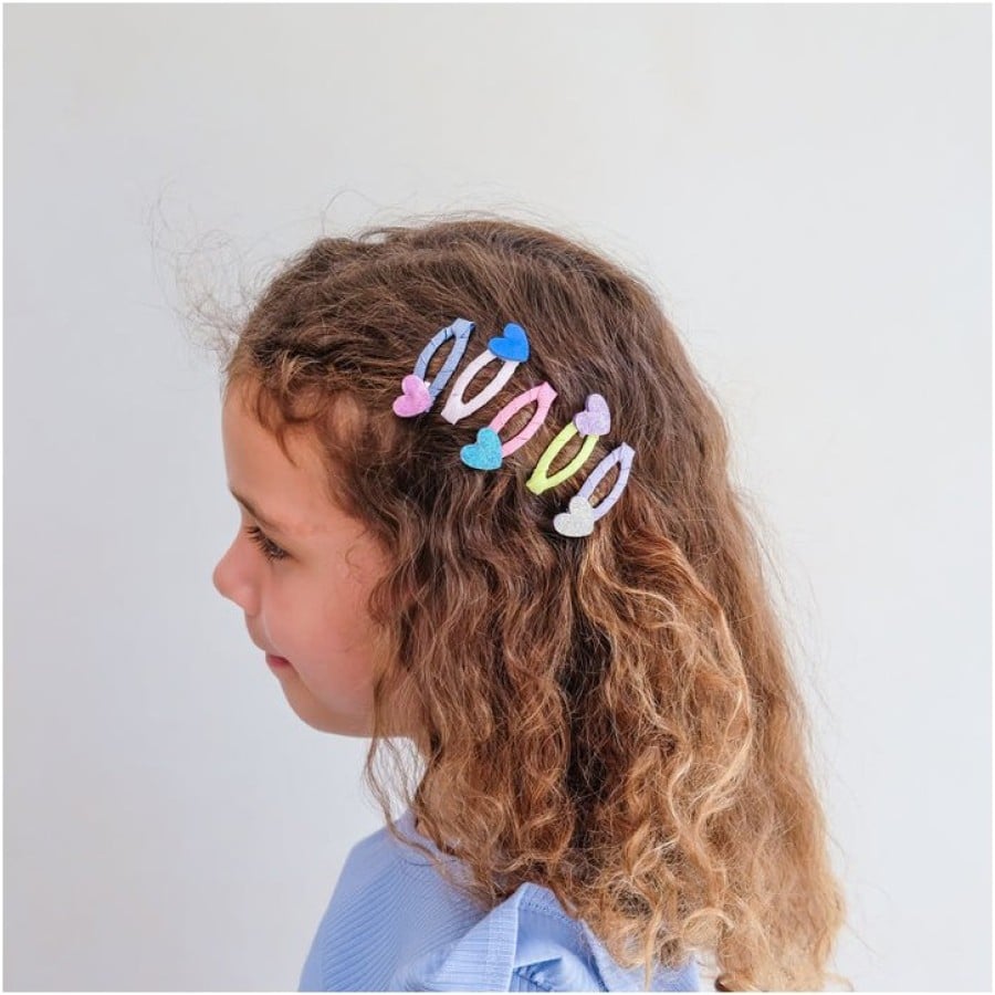 Παιδικά Κοκαλάκια Μαλλιών Mimi & Lula Happy Heart Mini Hair Clips 5τμχ.