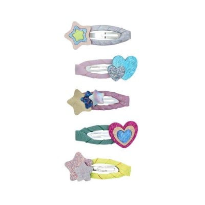 Παιδικά Κοκαλάκια Μαλλιών Mimi & Lula Layered Hears and Stars Mini Hair Clips 5τμχ.