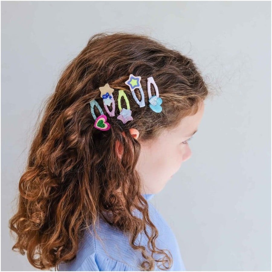 Παιδικά Κοκαλάκια Μαλλιών Mimi & Lula Layered Hears and Stars Mini Hair Clips 5τμχ.