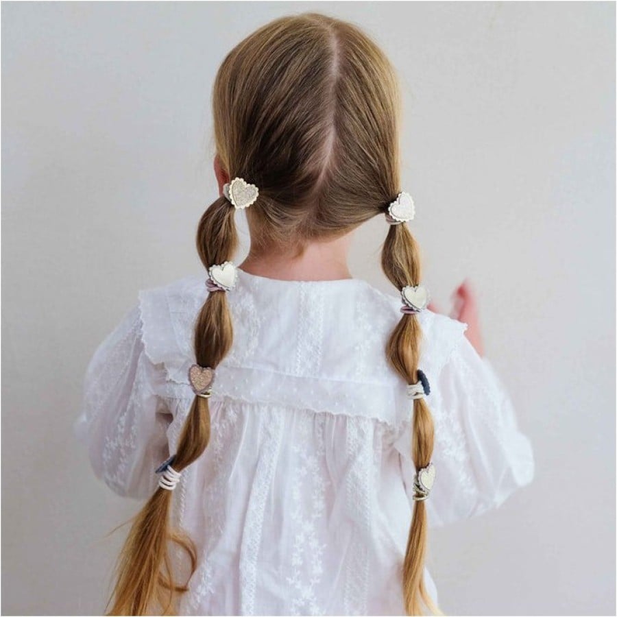 Παιδικά Λαστιχάκια Μαλλιών Mimi & Lula Happy Heart Mini Hair Ties 8τμχ.