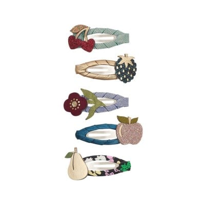 Παιδικά Κοκαλάκια Μαλλιών Mimi & Lula Winter Fruits Mini Hair Clips 5τμχ.