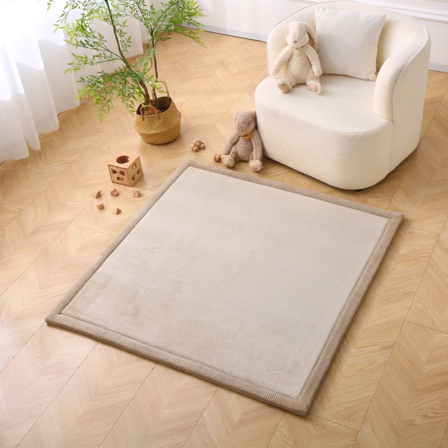 Χαλί με Premium Memory Foam Μπεζ 127x127x2.5εκ. Hakuna Matte