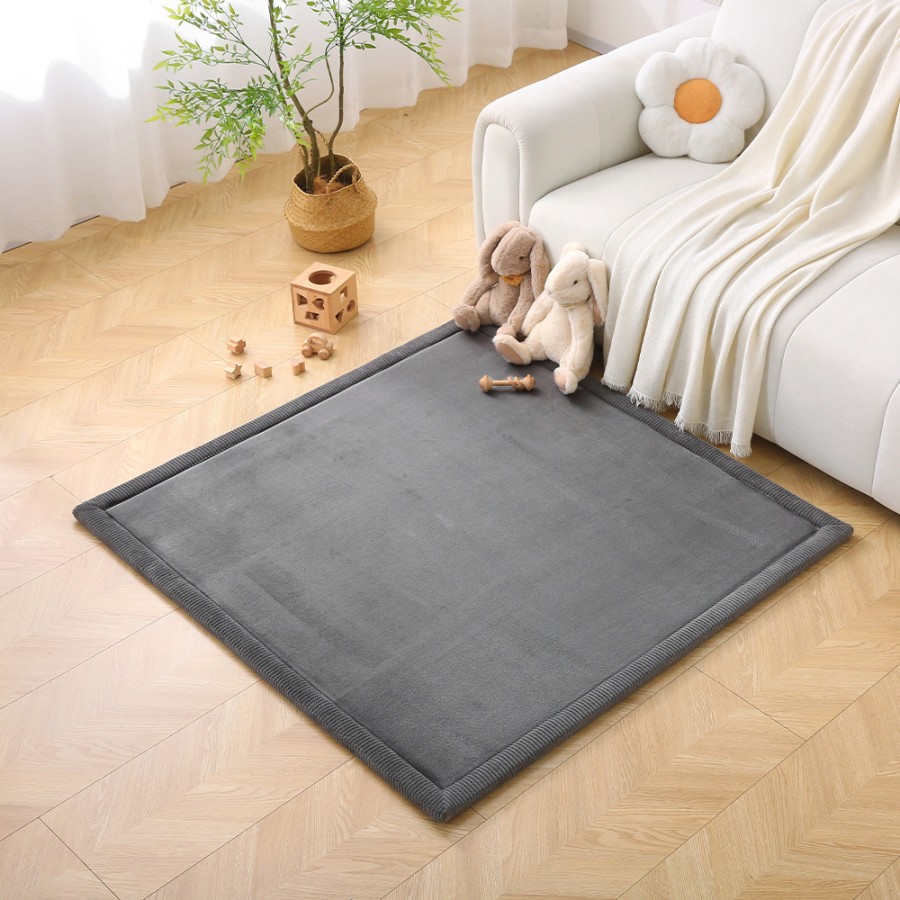 Χαλί με Premium Memory Foam Γκρι Σκούρο 127x127x2.5εκ. Hakuna Matte