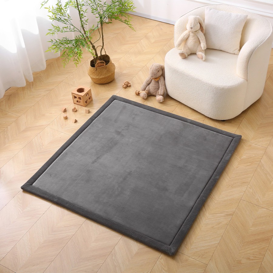 Χαλί με Premium Memory Foam Γκρι Σκούρο 127x127x2.5εκ. Hakuna Matte