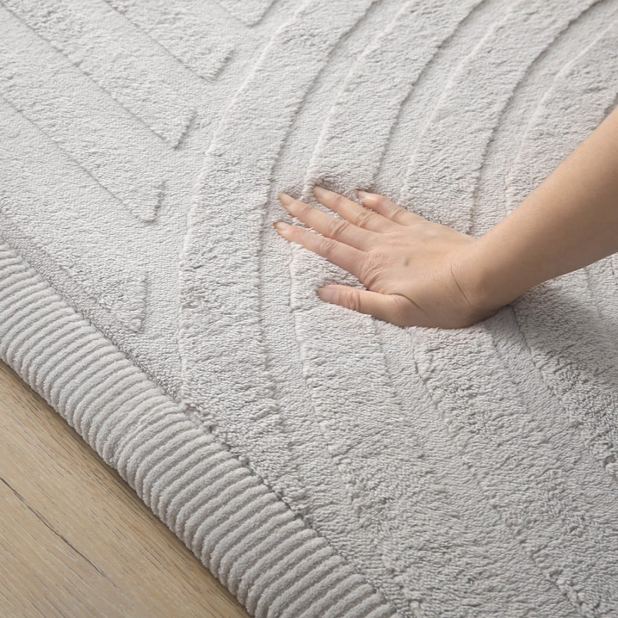 Χαλί 3D Καμάρες Γκρι με Premium Memory Foam 200x150x2.5εκ. Hakuna Matte