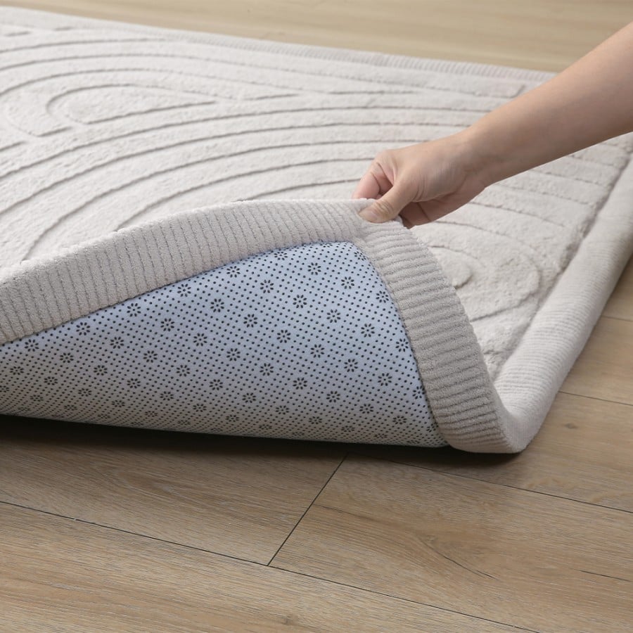 Χαλί 3D Καμάρες Γκρι με Premium Memory Foam 280x200x2.5εκ. Hakuna Matte