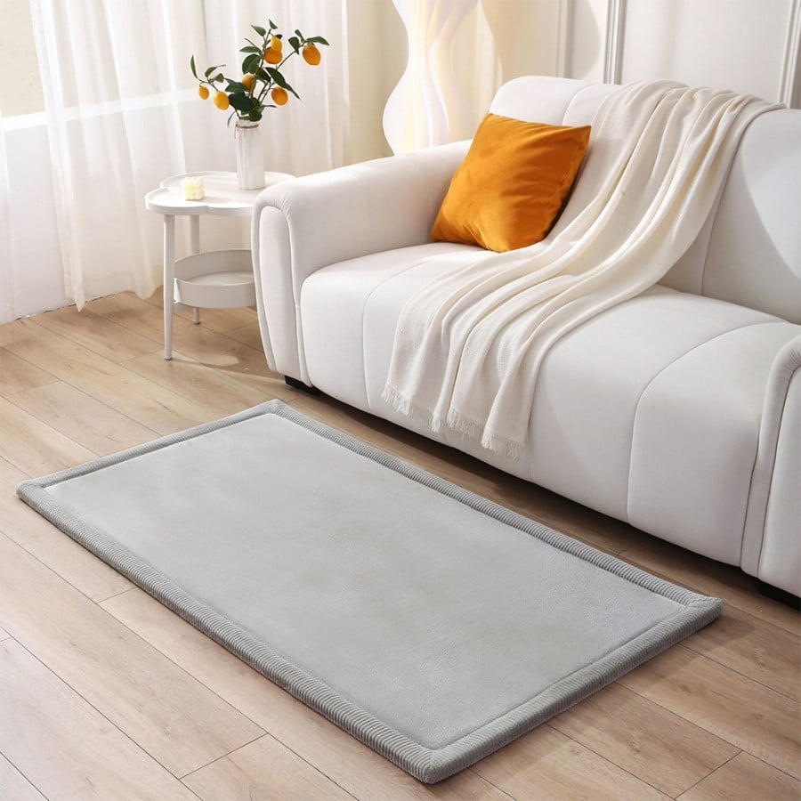Χαλί με Premium Memory Foam Γκρι Σκούρο 127x127x2.5εκ. Hakuna Matte
