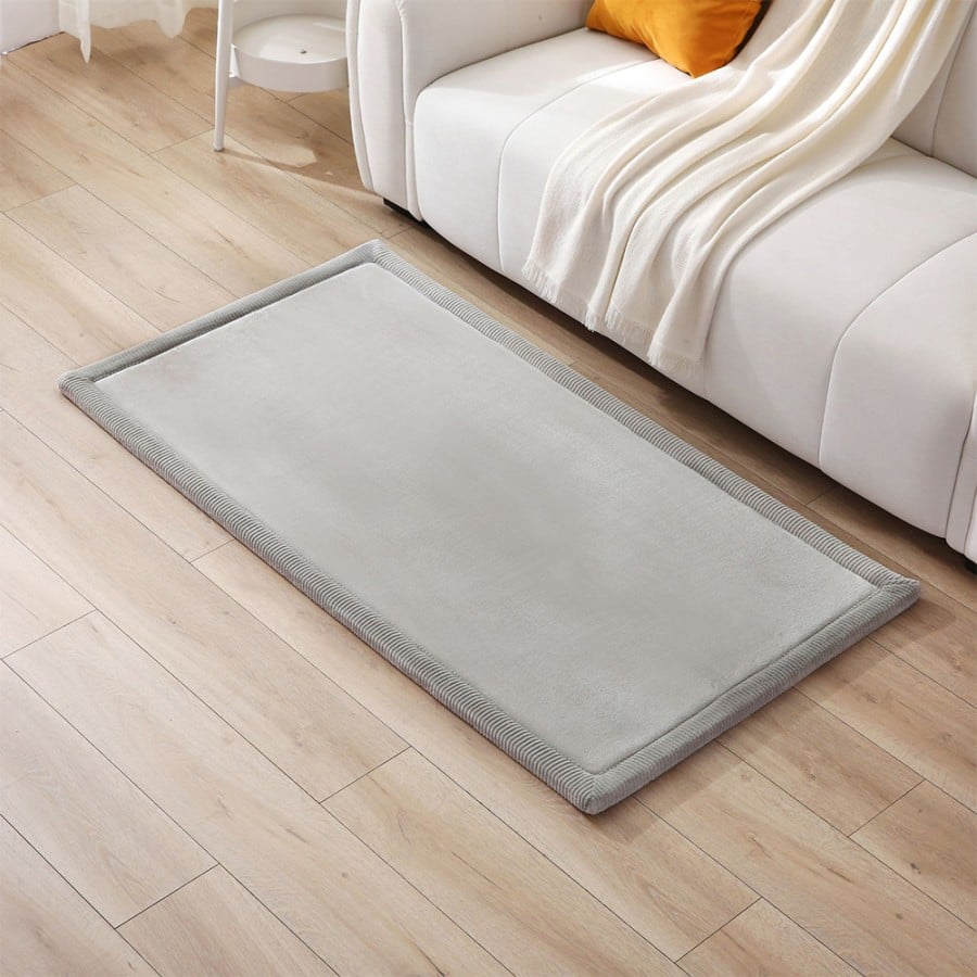 Χαλί με Premium Memory Foam Γκρι Σκούρο 127x127x2.5εκ. Hakuna Matte