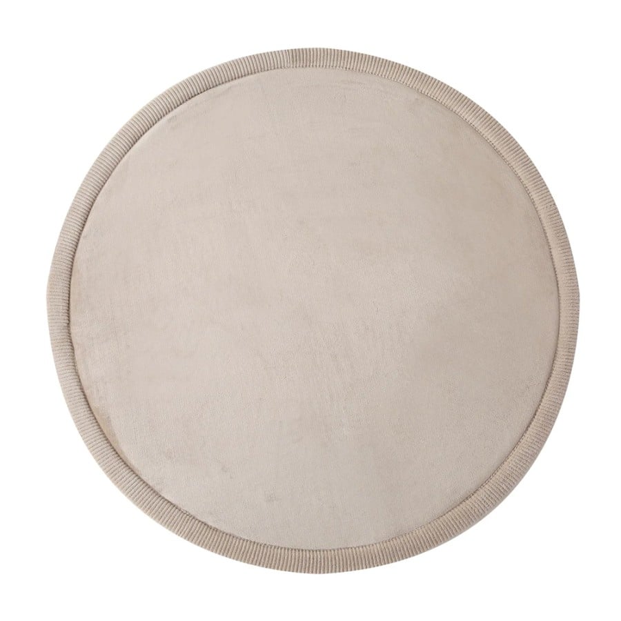 Χαλί με Premium Memory Foam Στρογγυλό Μπεζ 120x120x2.5εκ. Hakuna Matte