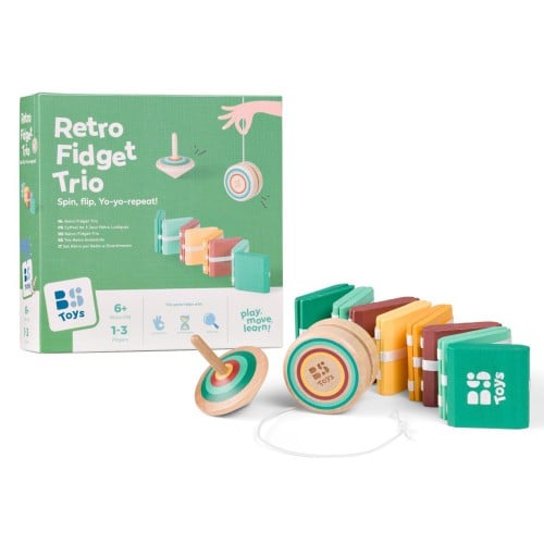 Ξύλινα Fidget Παιχνίδια για Παιδιά 6+ Ετών – Σετ 3 Retro Παιχνιδιών BS Toys FSC