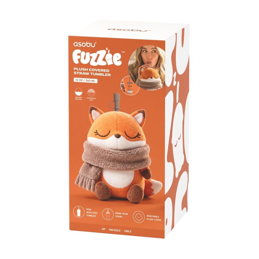 Μπουκάλι Θερμός 360ml με Λούτρινη Θήκη ASOBU Fuzzie Fox