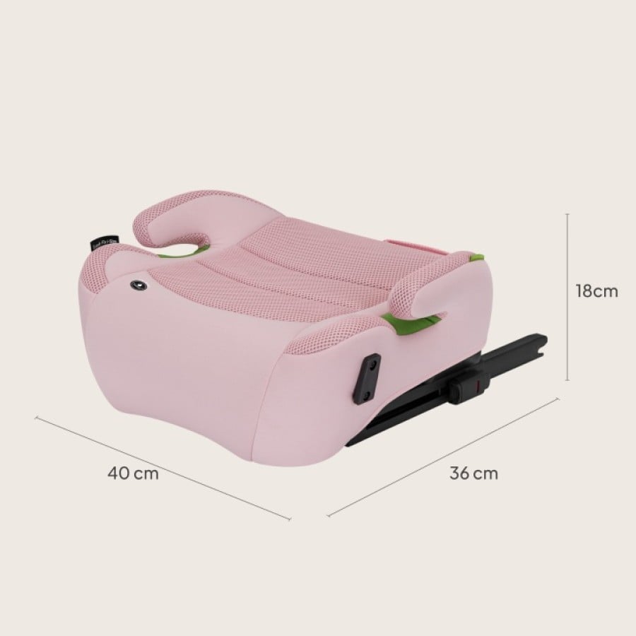 Lionelo Luuk Fix i-Size κάθισμα αυτοκινήτου isofix 125-150cm Pink Baby