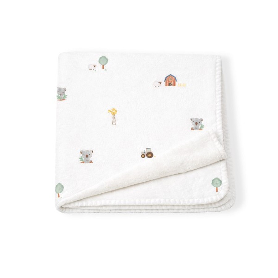 Βρεφική Κουβέρτα Fleece Αγκαλιάς 80×110 cm Green – Interbaby Granja Koala