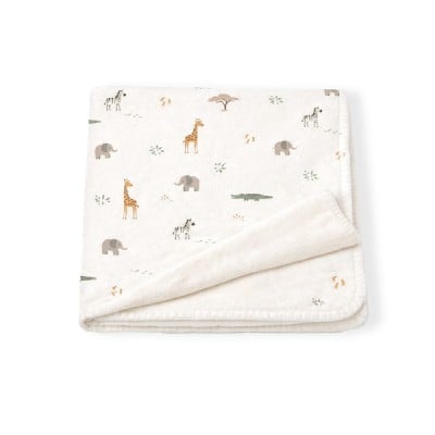 Βρεφική Κουβέρτα Fleece Αγκαλιάς 80×110 cm Beige – Interbaby Jirafa Savanna