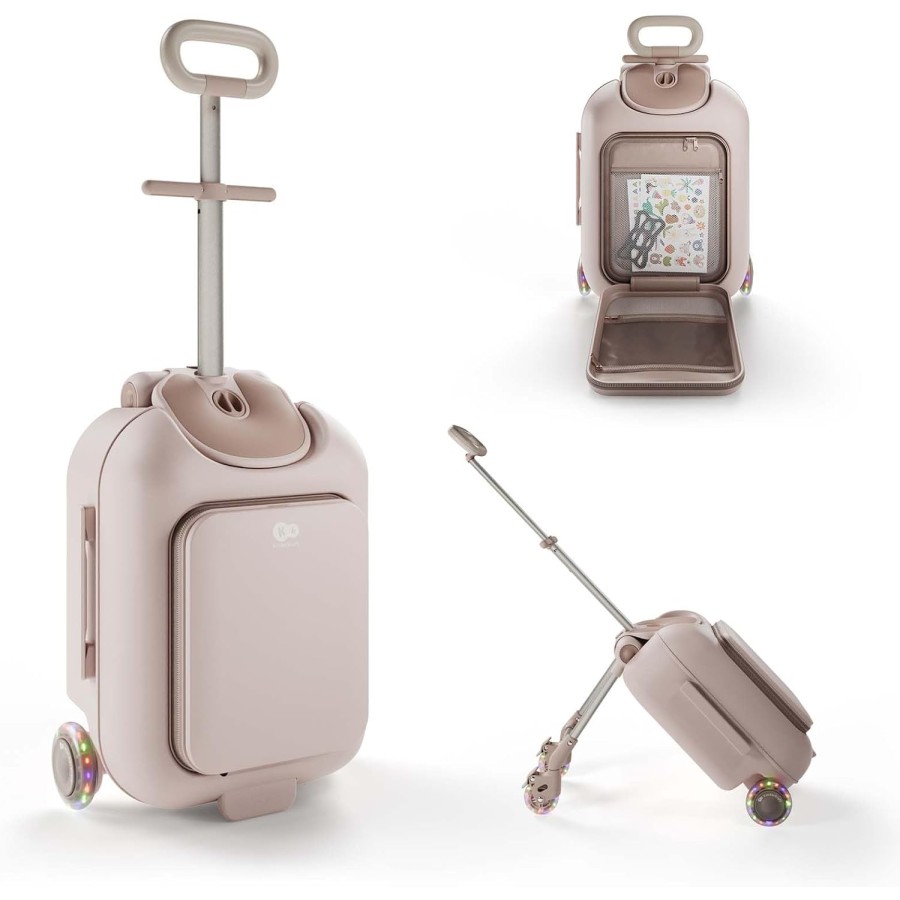 Παιδική Βαλίτσα Ταξιδιού 2 σε 1 με Κάθισμα 20L Kinderkraft CABBY Rose Gold