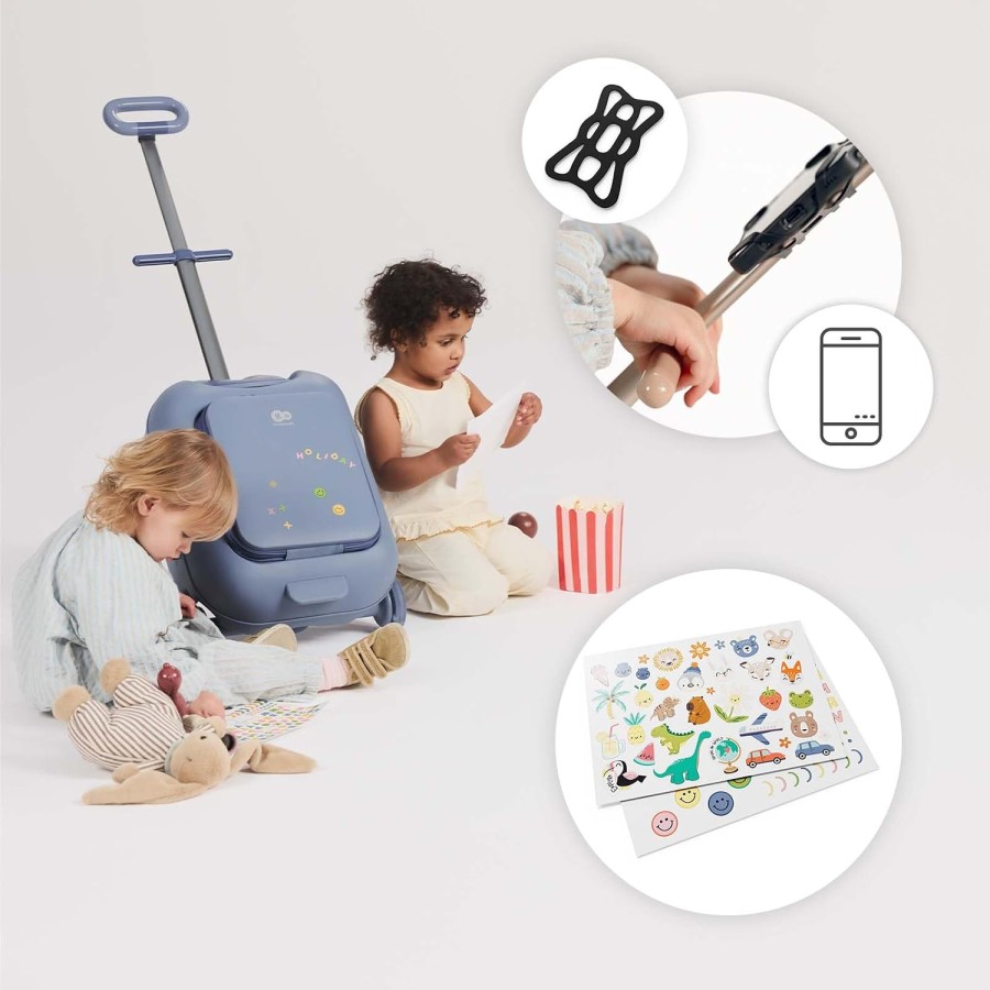 Παιδική Βαλίτσα Ταξιδιού 2 σε 1 με Κάθισμα 20L Kinderkraft CABBY Rose Gold