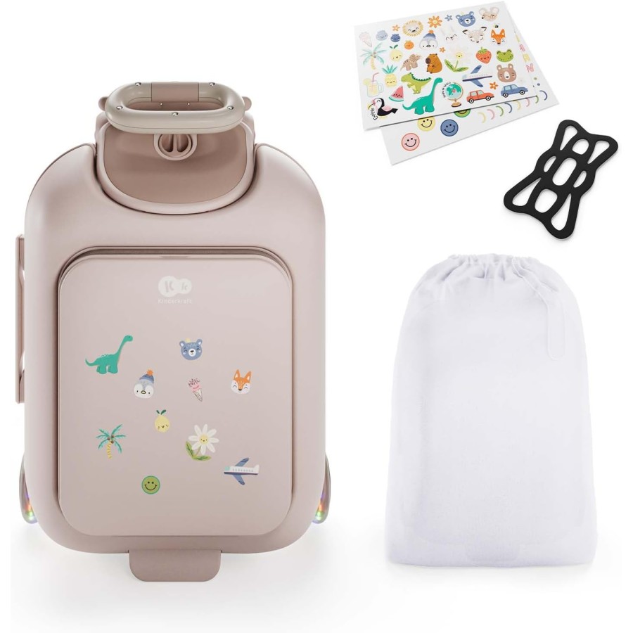 Παιδική Βαλίτσα Ταξιδιού 2 σε 1 με Κάθισμα 20L Kinderkraft CABBY Rose Gold