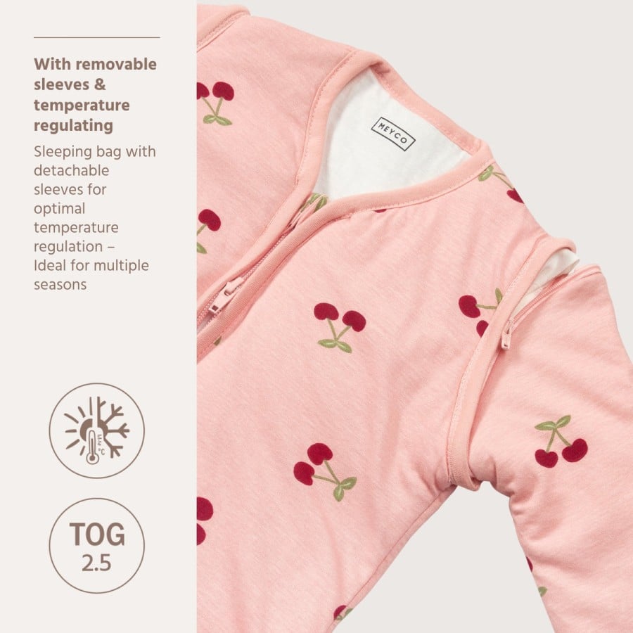Παιδικός Υπνόσακος με Ποδαράκια Meyco Baby Cherry Soft Rose TOG 2.5