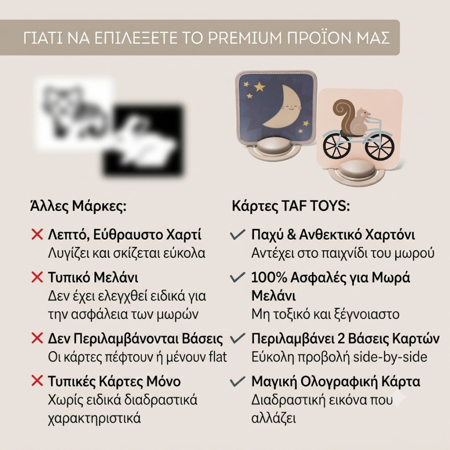 Βρεφικές κάρτες οπτικής ανάπτυξης Taf Toys My 1st Discoveries Flash Cards με καθρέφτη
