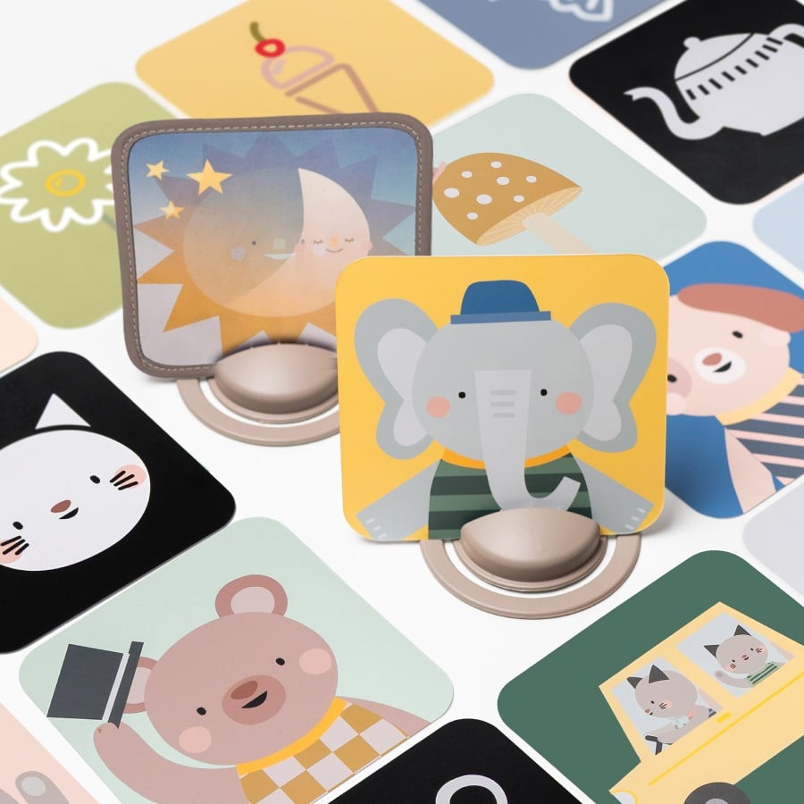 Βρεφικές κάρτες οπτικής ανάπτυξης Taf Toys My 1st Discoveries Flash Cards με καθρέφτη
