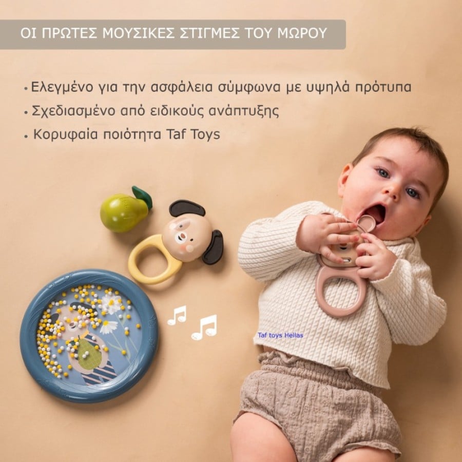 Βρεφικό Μουσικό Σετ 4 Παιχνιδιών TAF TOYS Musical Discovery Kit από 3 Μηνών