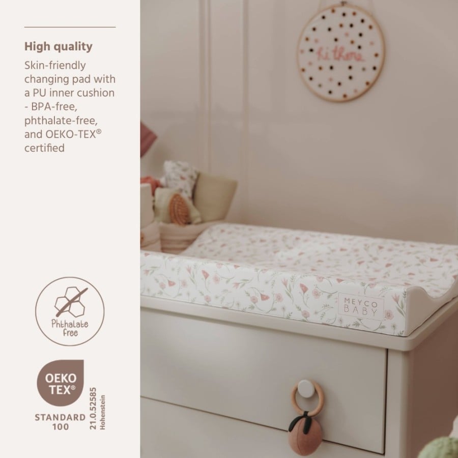 Μαλακή Αλλαξιέρα Μωρού 50×70 cm Flower Multicolour – Meyco Baby
