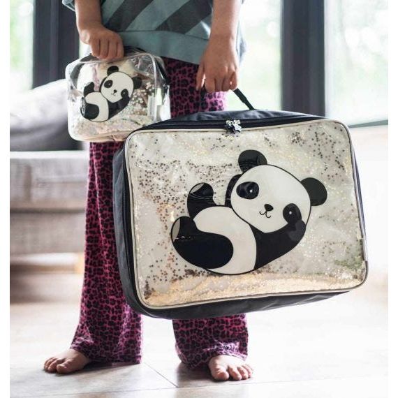 A little lovely company Βαλιτσάκι Glitter - Panda 19,5L SCPAGL15 - 1