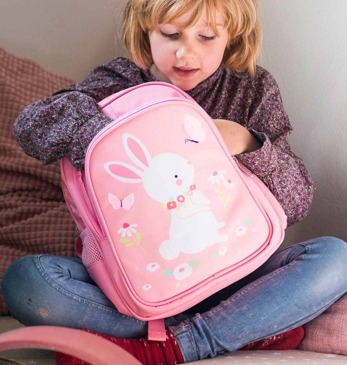 A little lovely company Τσάντα-Σακίδιο Πλάτης 27x32x15εκ. Bunny Κουνελάκι BPBUPI26 - 1