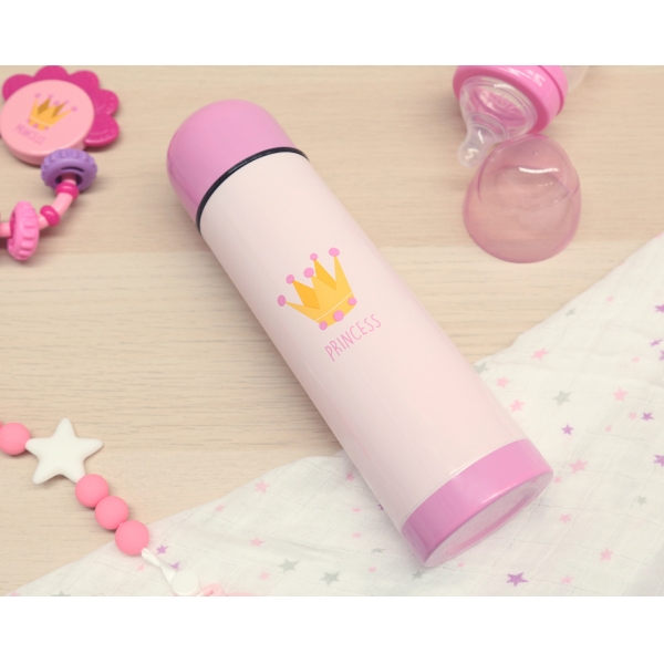 Kiokids Ανοξείδωτο Παγούρι-Θερμός “Princess” 500ml Ροζ - 1