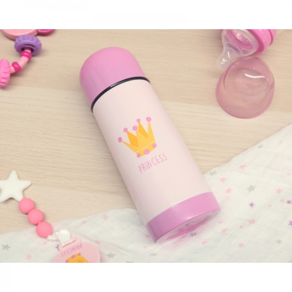 Kiokids Ανοξείδωτο Παγούρι-Θερμός “Princess” 350ml Ροζ - 1
