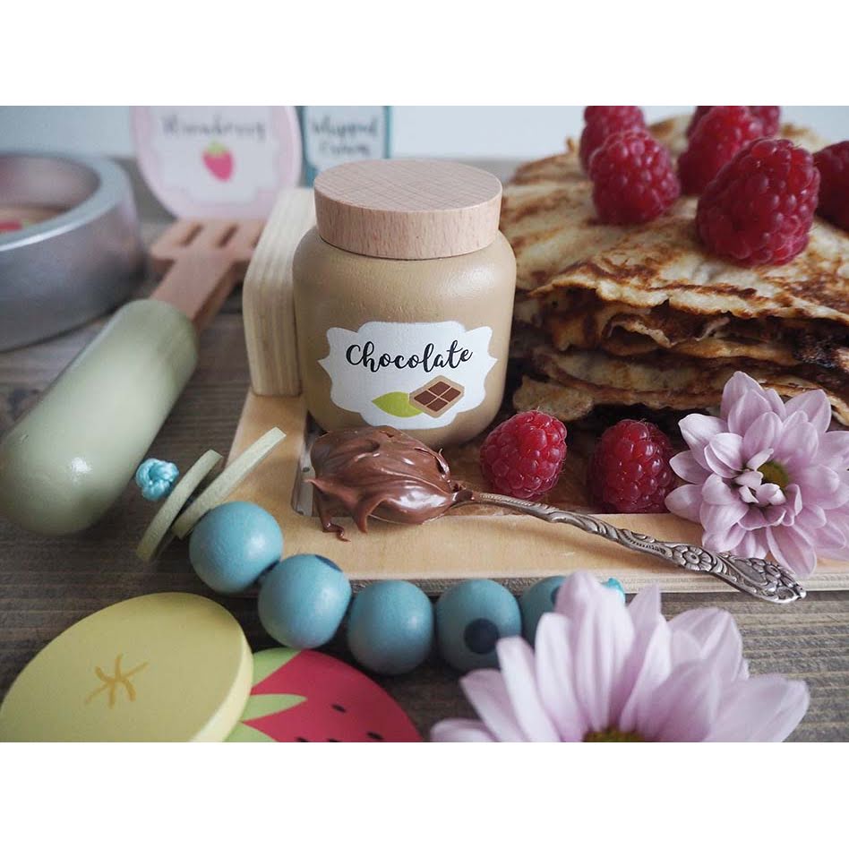 Jabadabado Παιδικό Ξύλινο Σετ Τηγάνι & Υλικά για Pancakes - 1